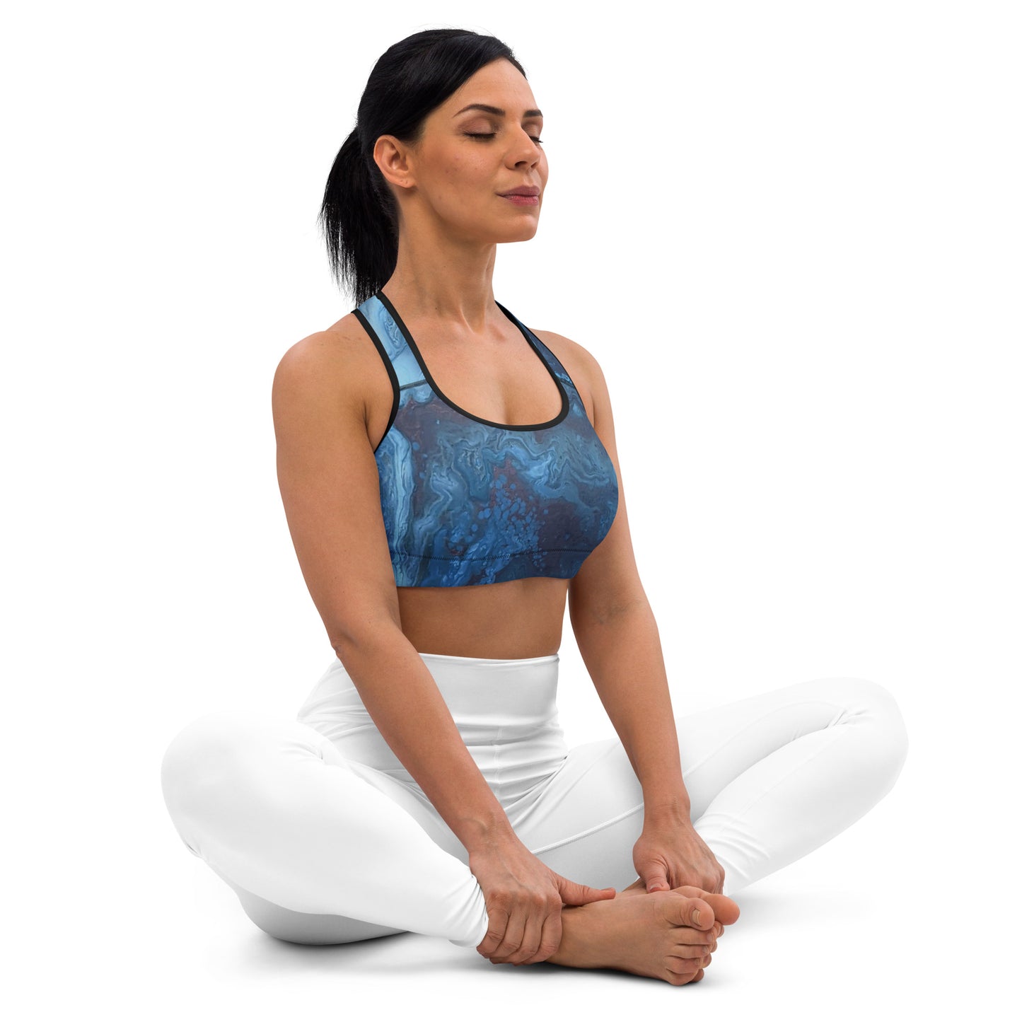 Ocean Blues Padded Sports Bra