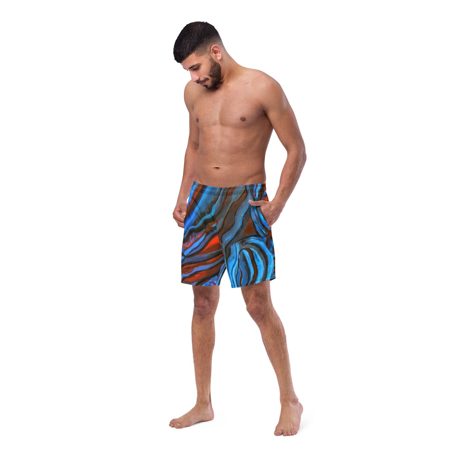 Brain Waves Men's swim trunks