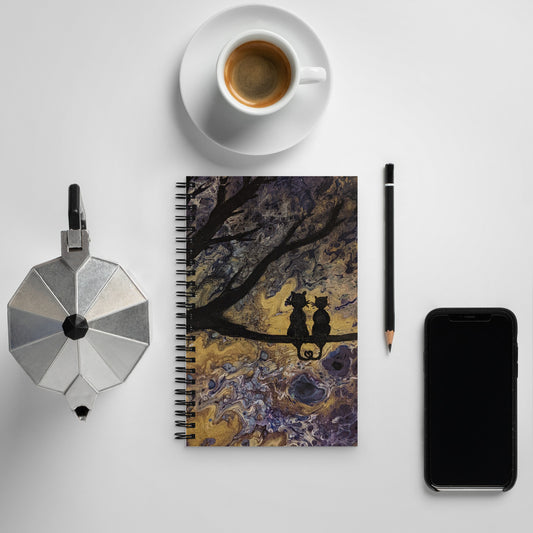 October Cats Spiral notebook